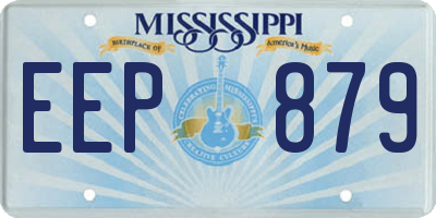 MS license plate EEP879