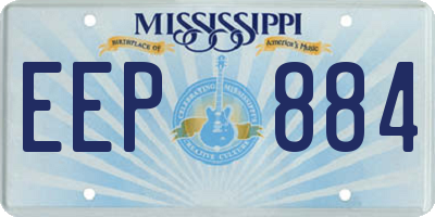 MS license plate EEP884