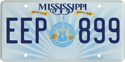 MS license plate EEP899