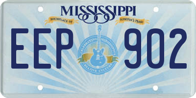 MS license plate EEP902