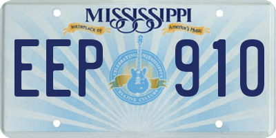 MS license plate EEP910
