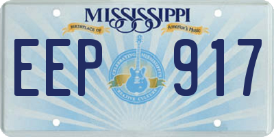 MS license plate EEP917