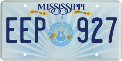 MS license plate EEP927