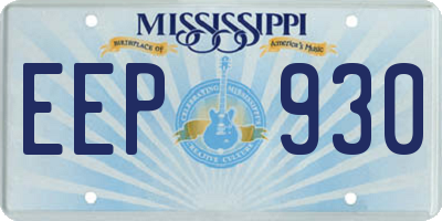 MS license plate EEP930