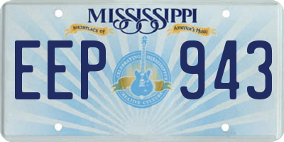 MS license plate EEP943