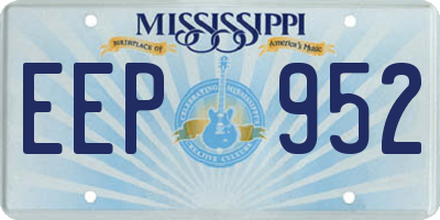 MS license plate EEP952