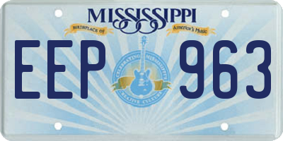 MS license plate EEP963
