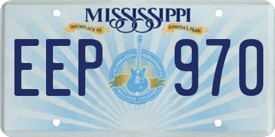 MS license plate EEP970
