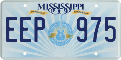 MS license plate EEP975