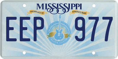 MS license plate EEP977