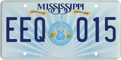 MS license plate EEQ015