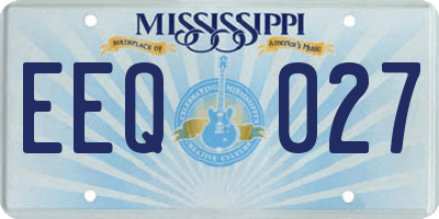MS license plate EEQ027
