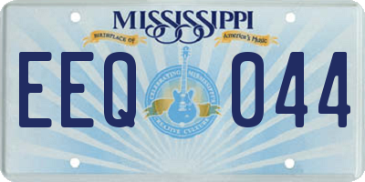 MS license plate EEQ044
