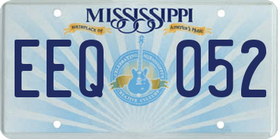 MS license plate EEQ052