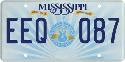 MS license plate EEQ087