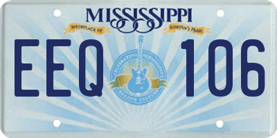 MS license plate EEQ106
