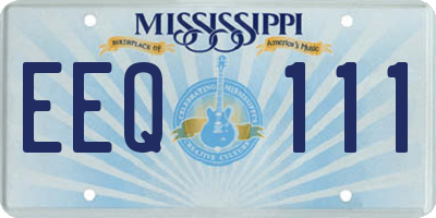 MS license plate EEQ111