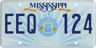 MS license plate EEQ124