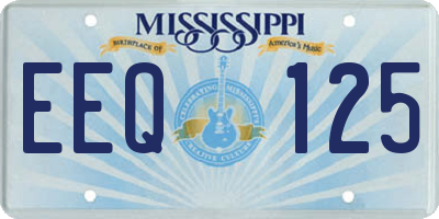 MS license plate EEQ125
