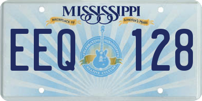 MS license plate EEQ128