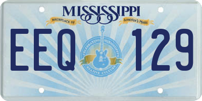 MS license plate EEQ129