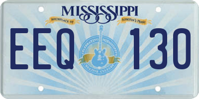 MS license plate EEQ130