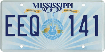 MS license plate EEQ141