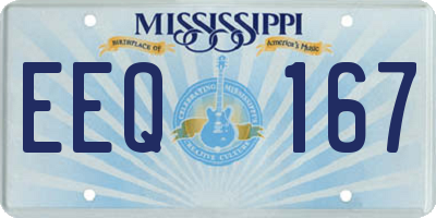 MS license plate EEQ167