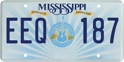 MS license plate EEQ187