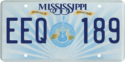 MS license plate EEQ189