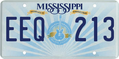 MS license plate EEQ213