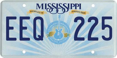 MS license plate EEQ225