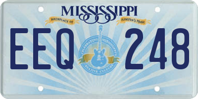 MS license plate EEQ248