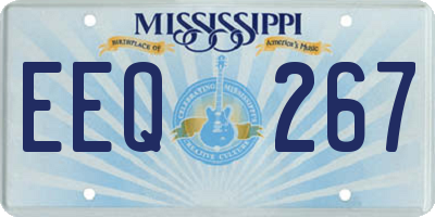 MS license plate EEQ267