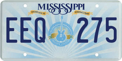 MS license plate EEQ275