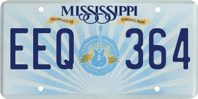 MS license plate EEQ364