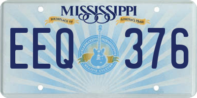 MS license plate EEQ376