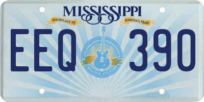 MS license plate EEQ390
