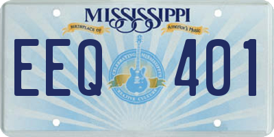 MS license plate EEQ401