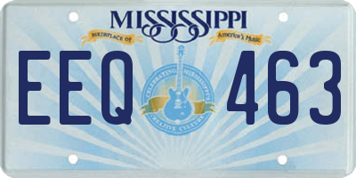 MS license plate EEQ463