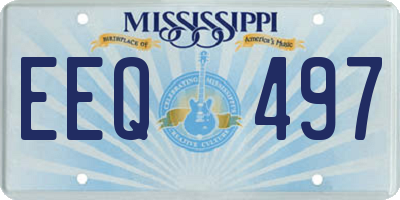 MS license plate EEQ497
