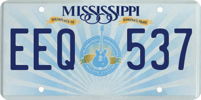 MS license plate EEQ537