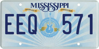MS license plate EEQ571