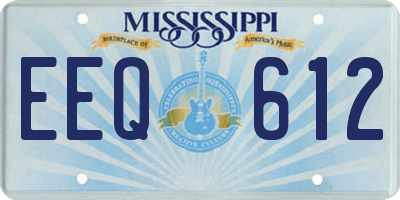 MS license plate EEQ612