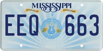 MS license plate EEQ663