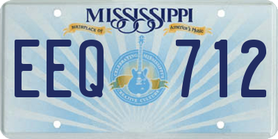 MS license plate EEQ712