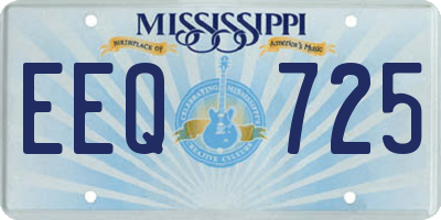 MS license plate EEQ725