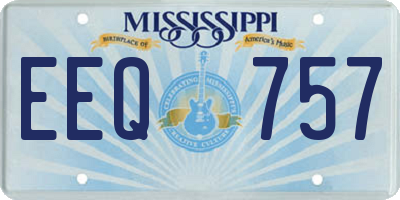 MS license plate EEQ757