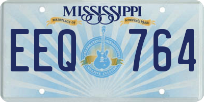 MS license plate EEQ764