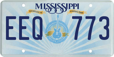 MS license plate EEQ773